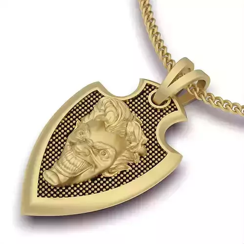 Joker pendant silver gold jewelry printable 3D model