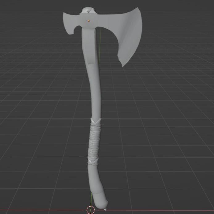 God Of War - Leviathan Axe Low Poly 3D model_7