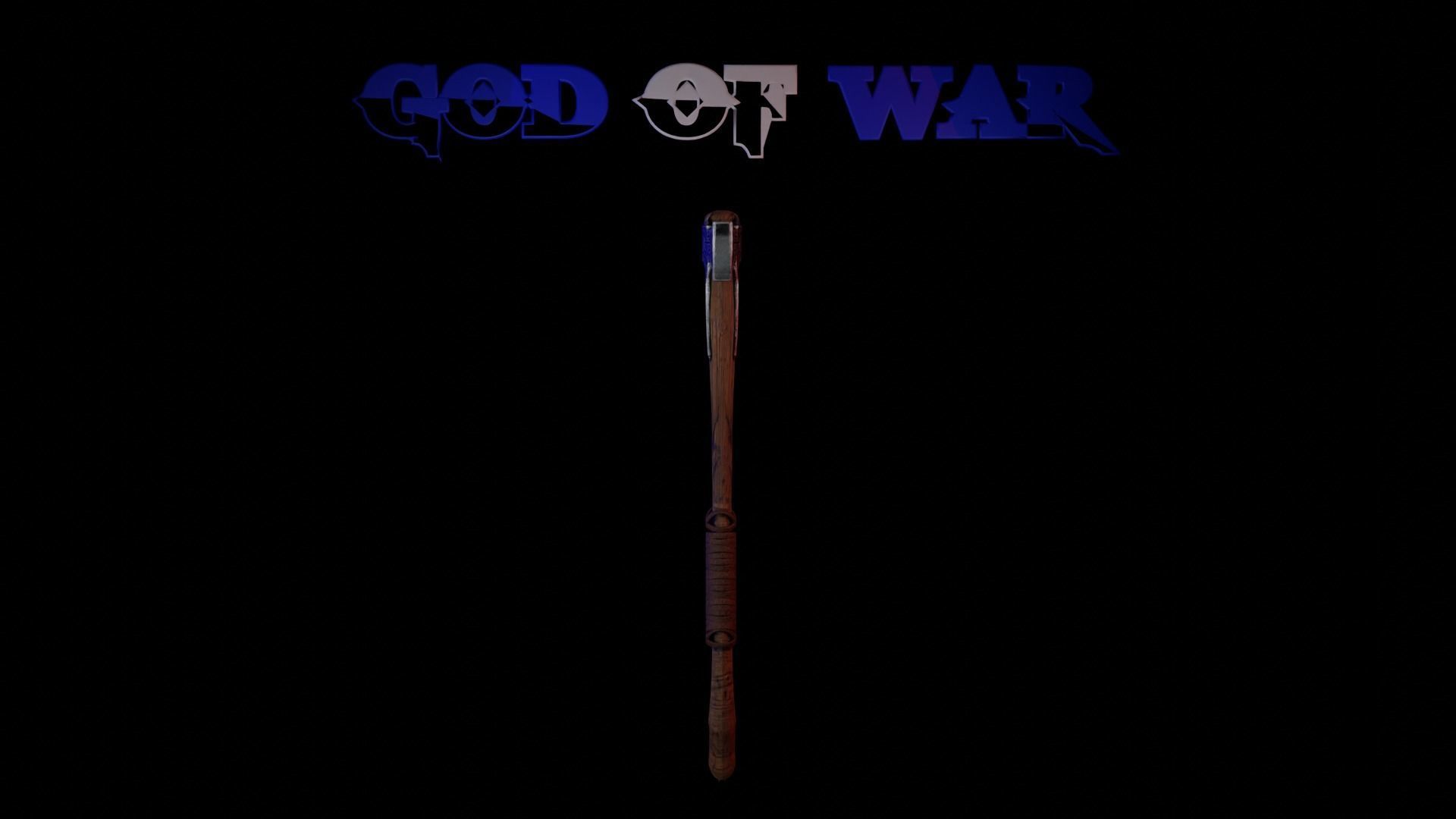 God Of War - Leviathan Axe Low Poly 3D model_2