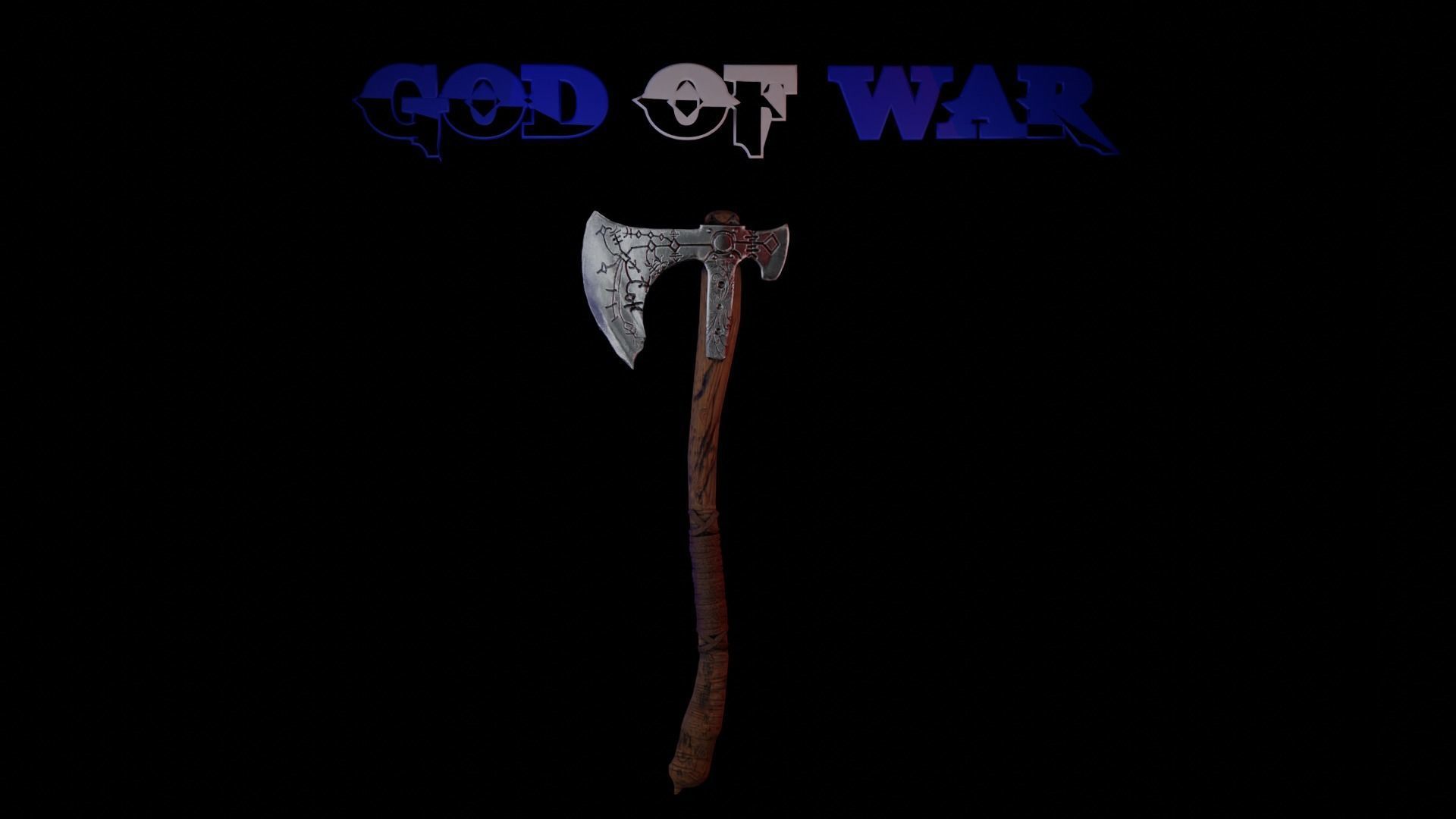 God Of War - Leviathan Axe Low Poly 3D model_3
