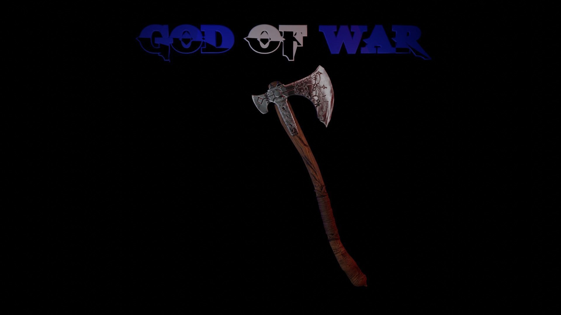 God Of War - Leviathan Axe Low Poly 3D model_4