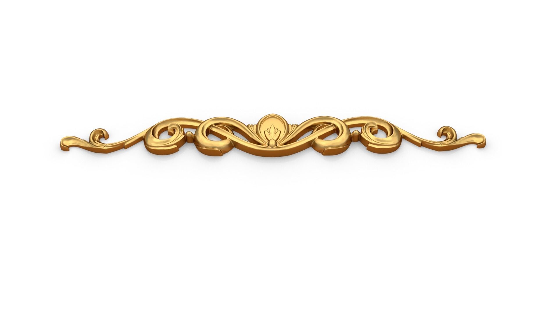 Classic carved decor ornament 368 3D model_3