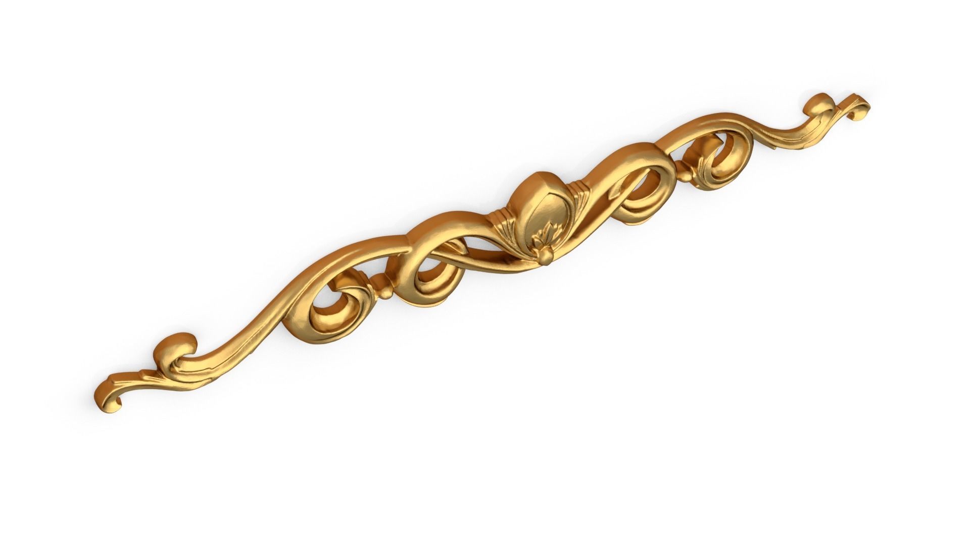 Classic carved decor ornament 368 3D model_5