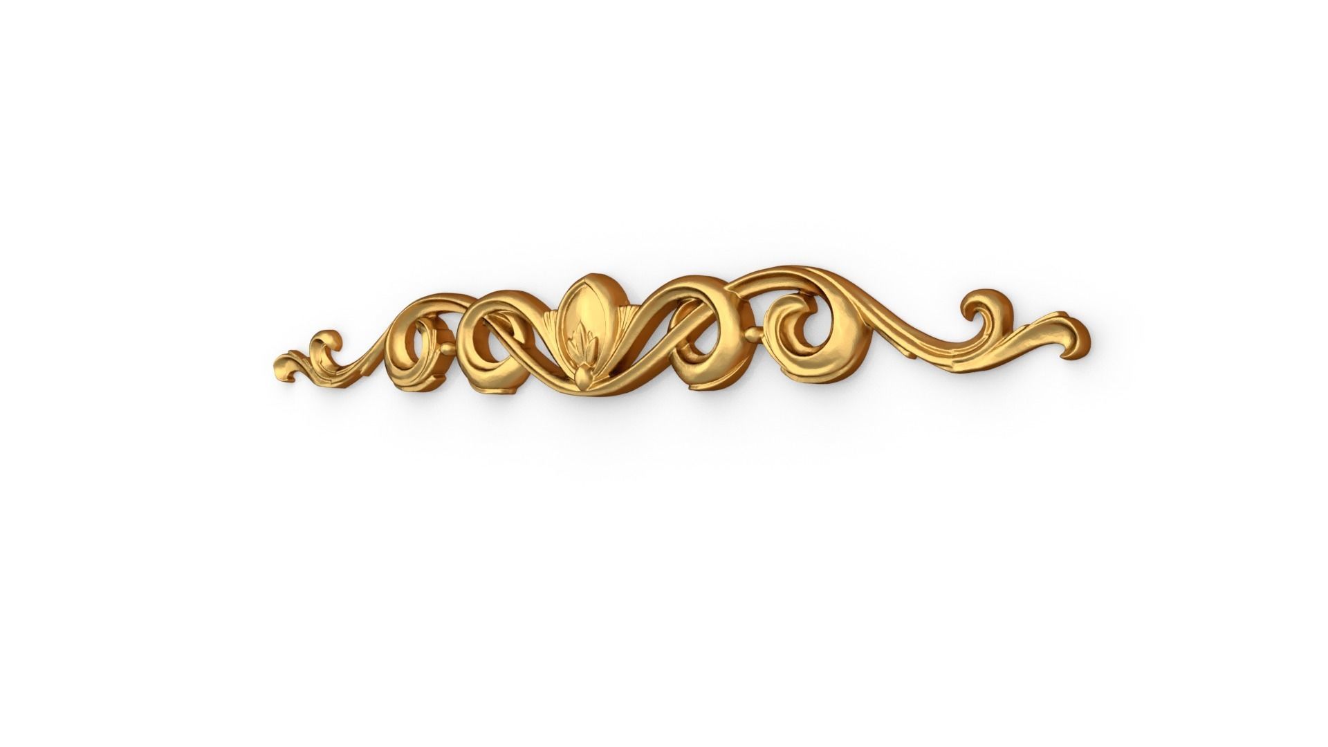 Classic carved decor ornament 368 3D model_2