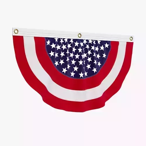 American Flag Patriotic Bunting 3D model
