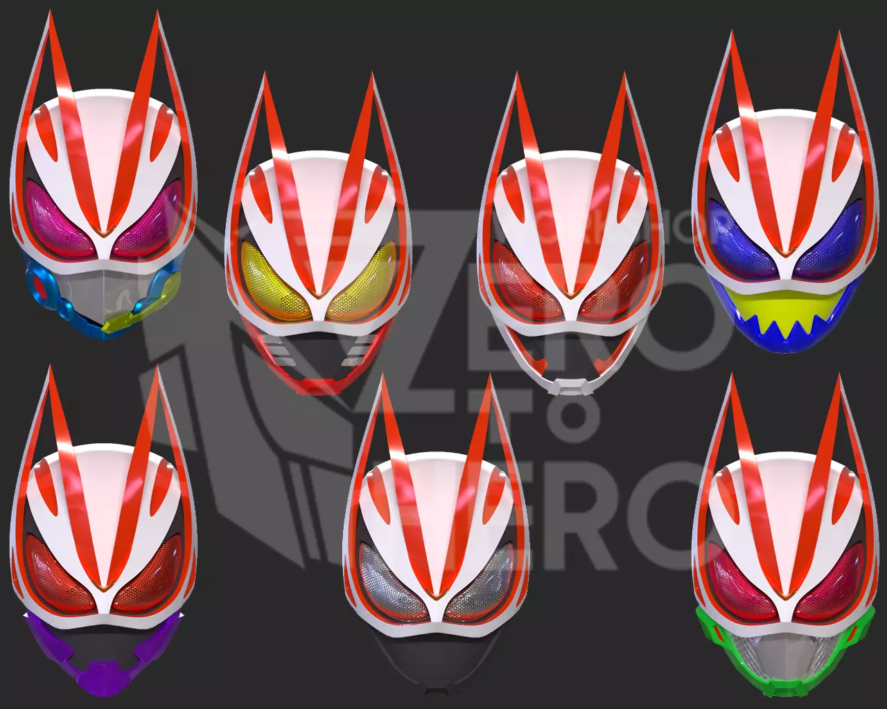 Kamen Rider Geats Helmet All Form 3D print model