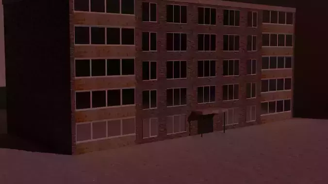 Brick five-story house