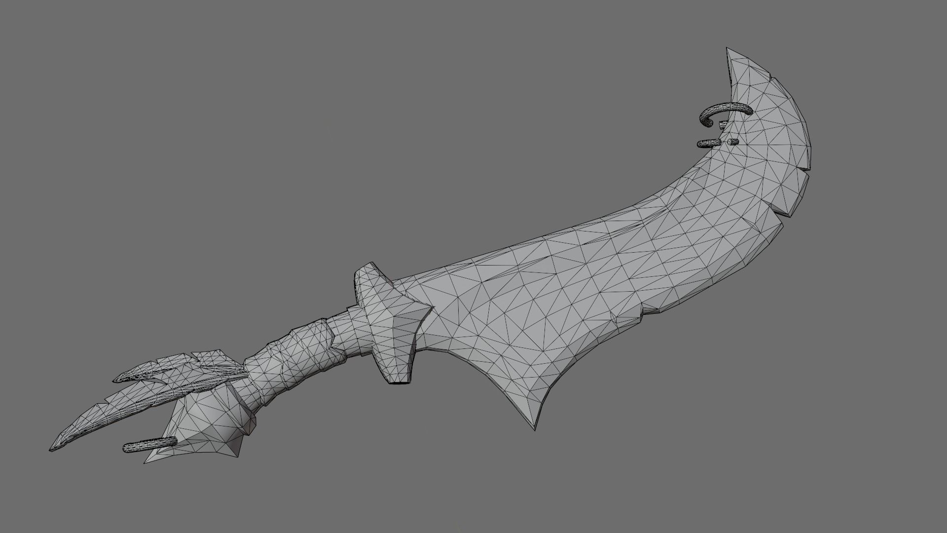 Fantasy Sword Low-poly 3D model_4