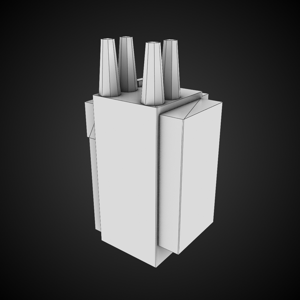 Power Transformer Low-poly 3D model_5