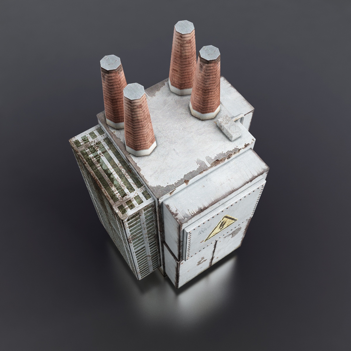 Power Transformer Low-poly 3D model_2