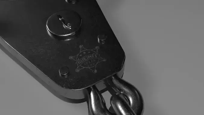 High-quality 3D police cuff model 3D model