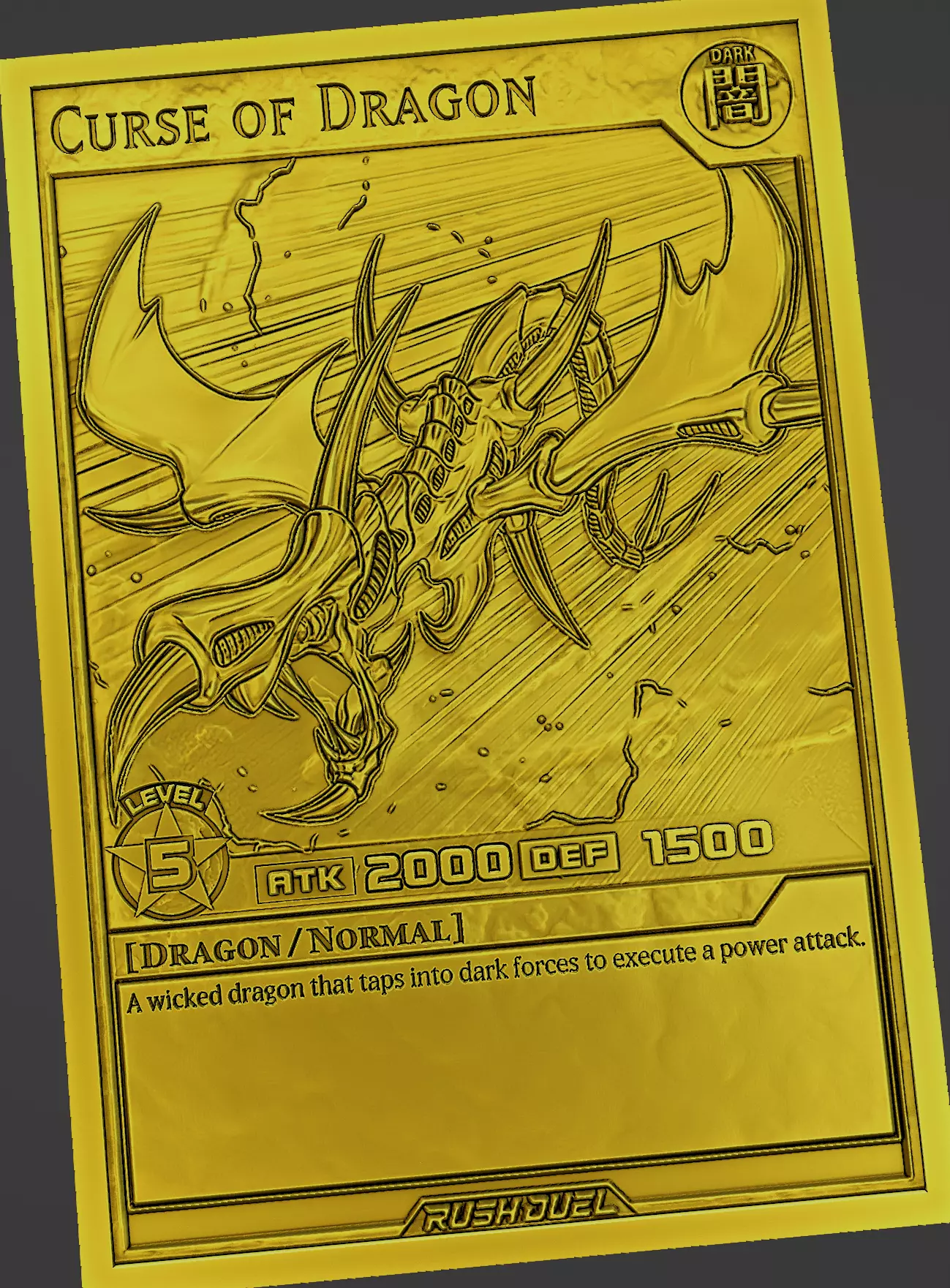 curse of dragon - rush duel - yugioh 3D print model