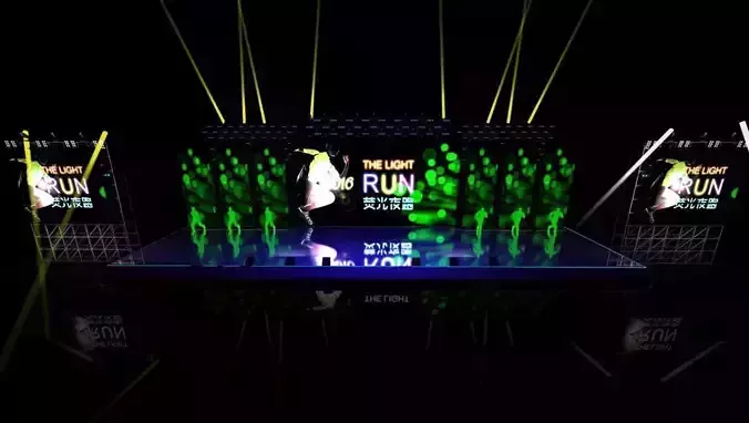 Concert party carnival stage 46 3D model