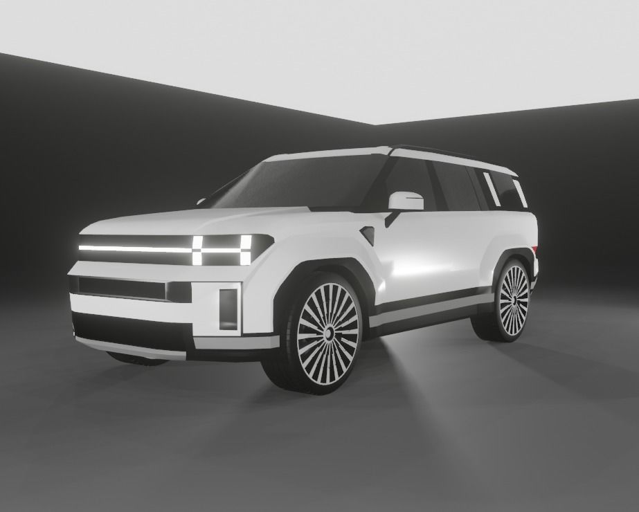 Hyundai Santa Fe Low-poly 3D model_13