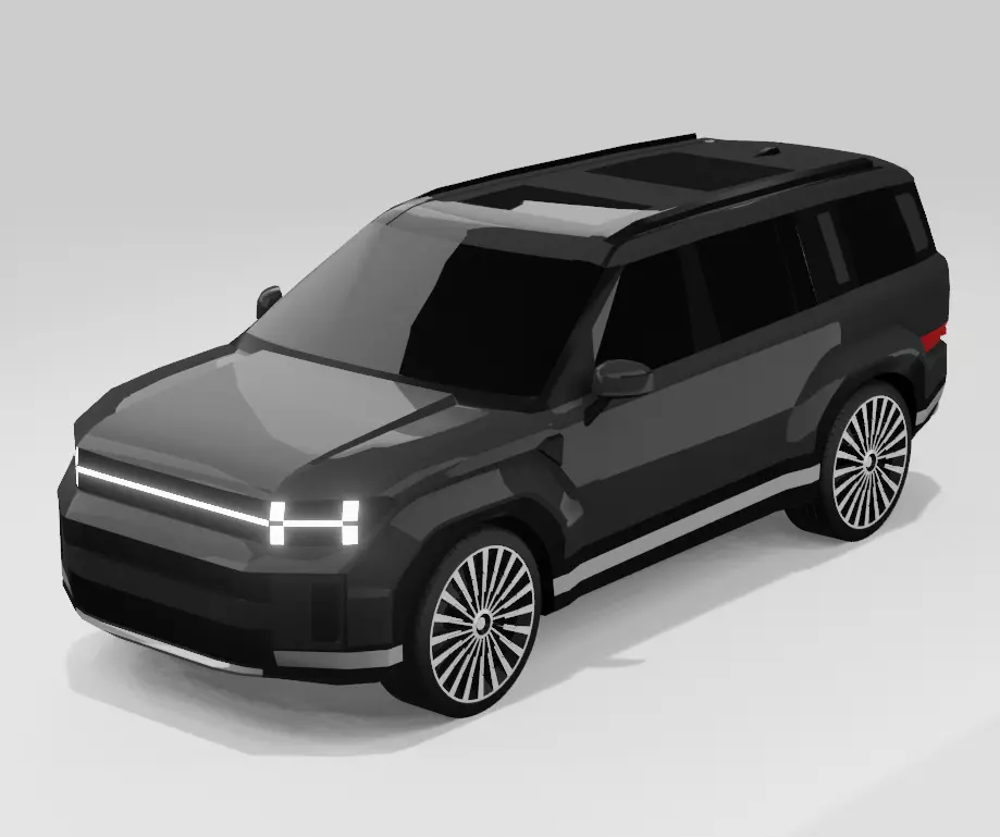 Hyundai Santa Fe Low-poly 3D model_0
