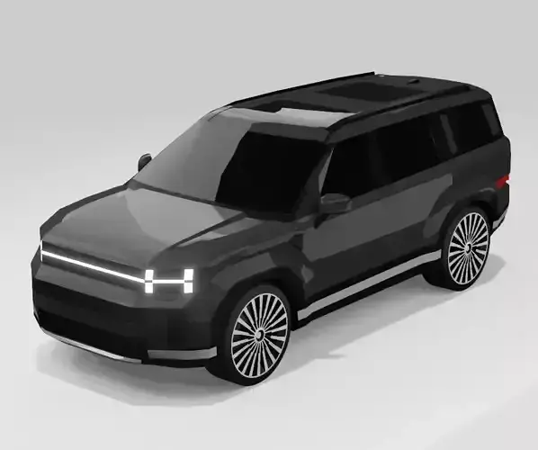 Hyundai Santa Fe Low-poly 3D model