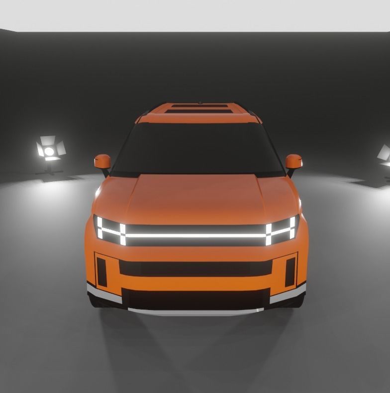 Hyundai Santa Fe Low-poly 3D model_8