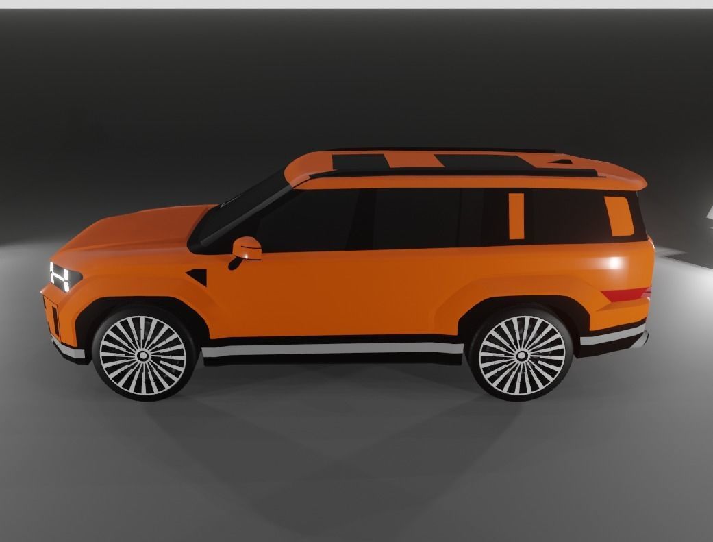 Hyundai Santa Fe Low-poly 3D model_6