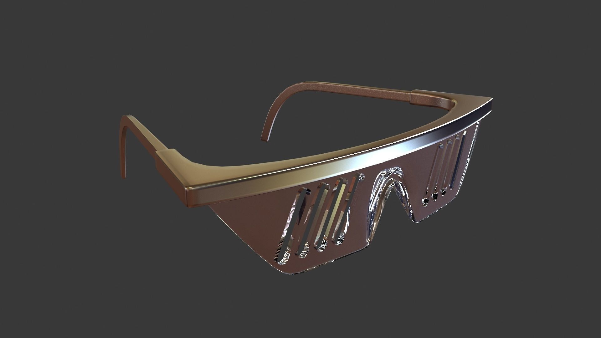 Punk glasses  fashion mirrors  glasses  retro 3D model_1