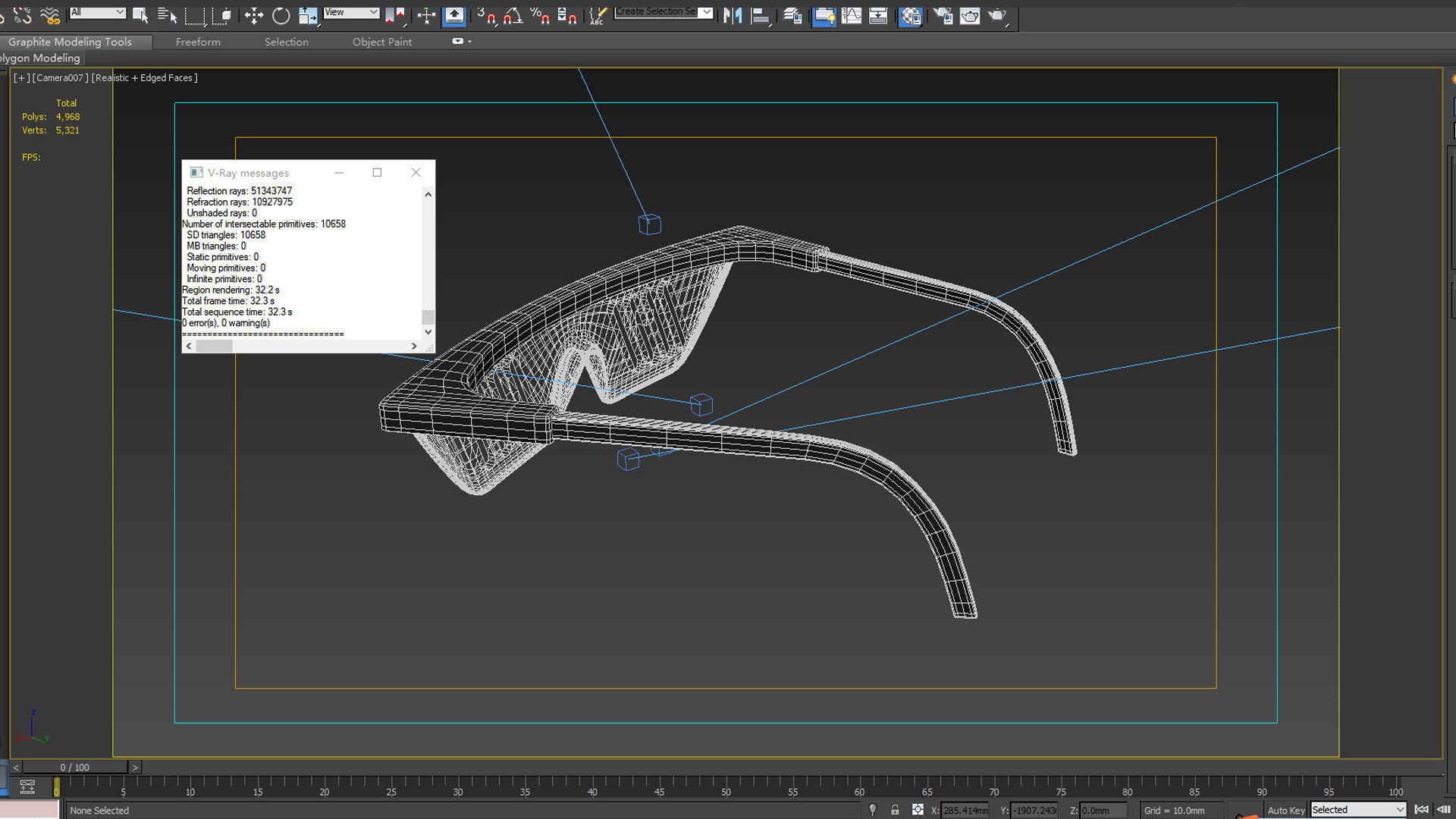 Punk glasses  fashion mirrors  glasses  retro 3D model_5