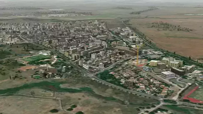 Golan Heights Israel Low-poly 3D model