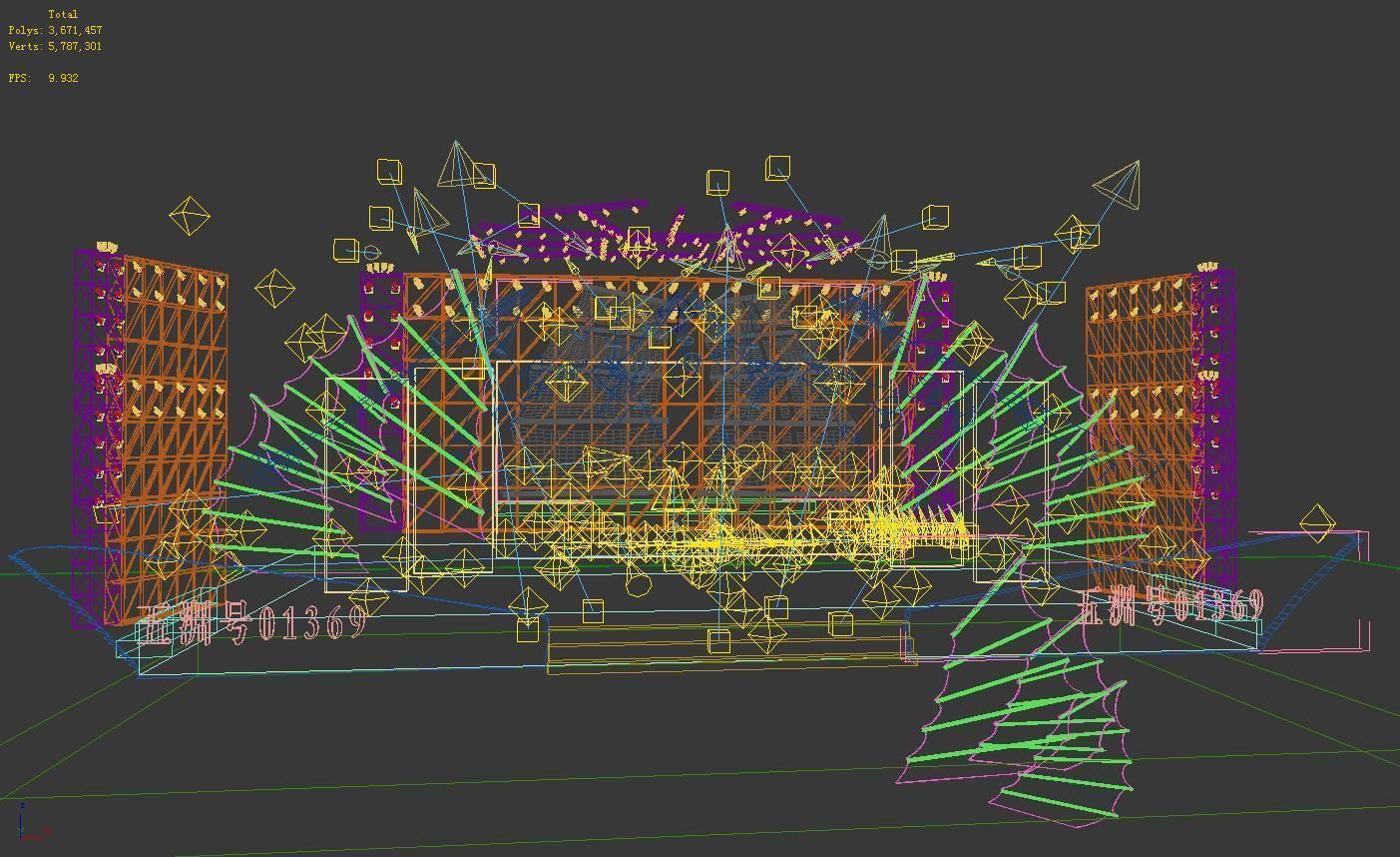 Concert party carnival stage 70 3D model_1