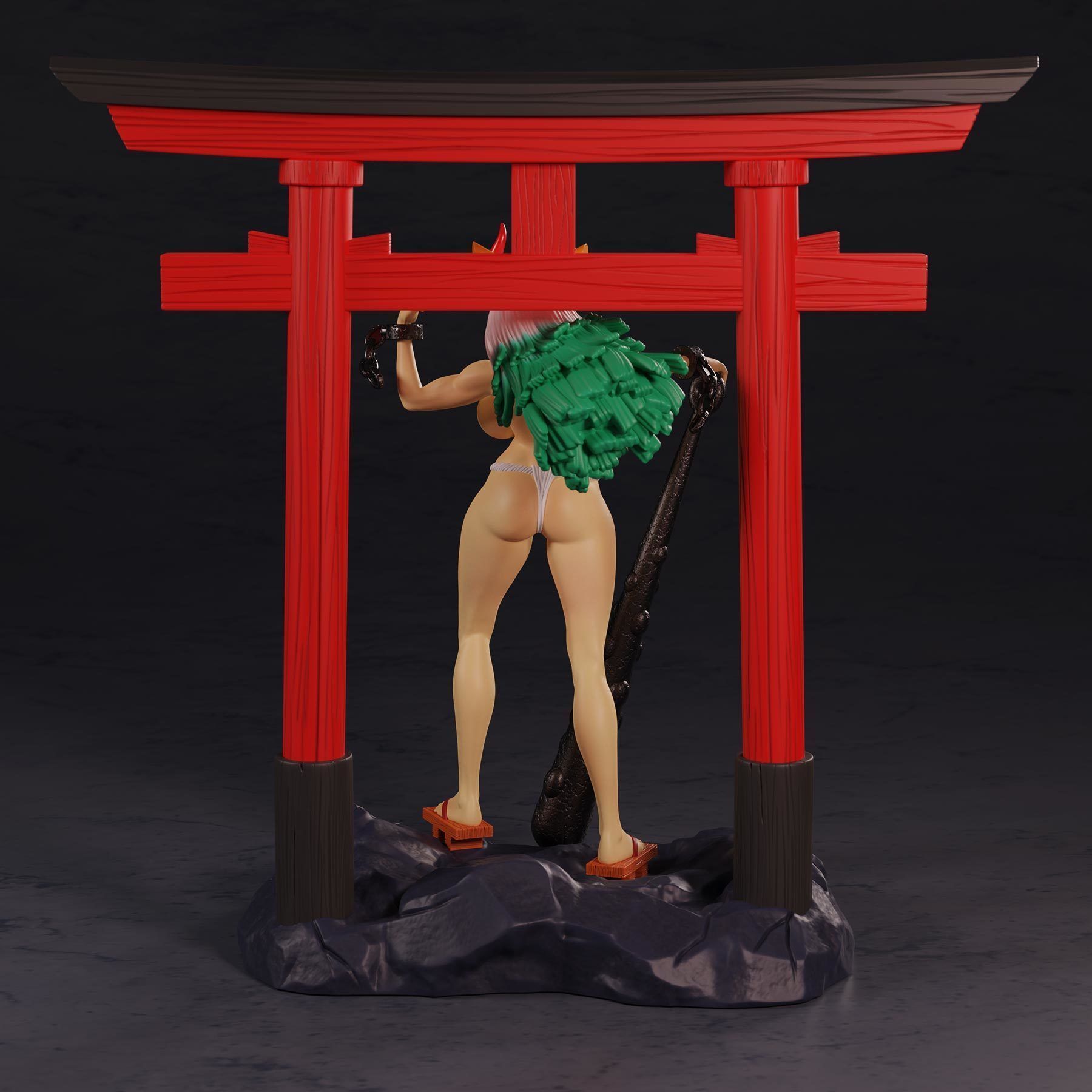 One Piece Yamato Figure 3D print model_11