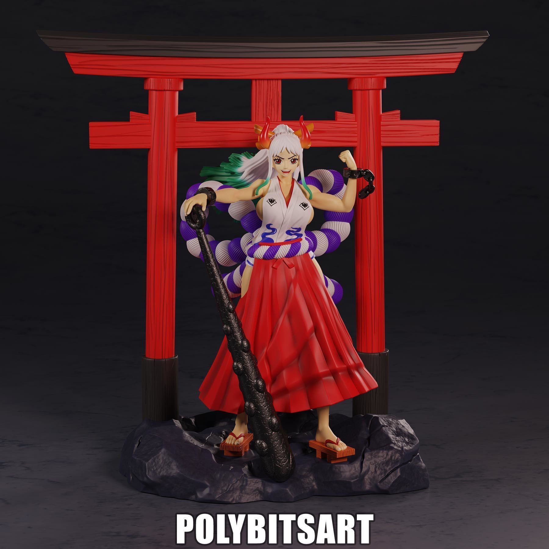 One Piece Yamato Figure 3D print model_7