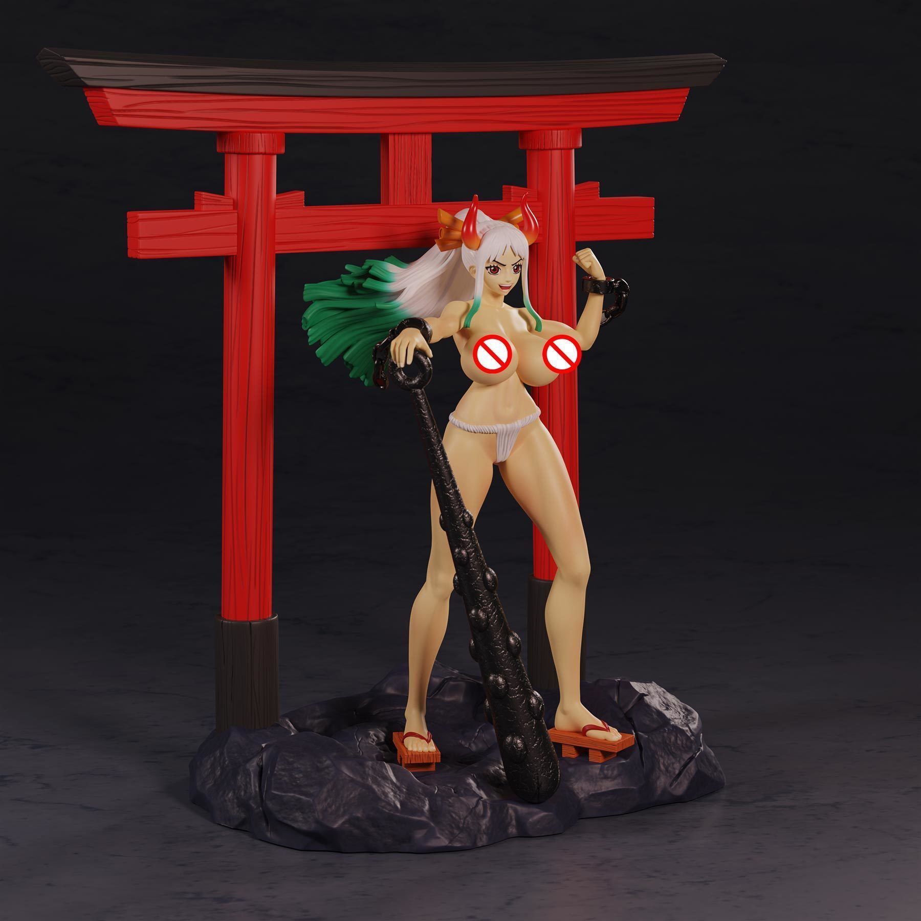 One Piece Yamato Figure 3D print model_9