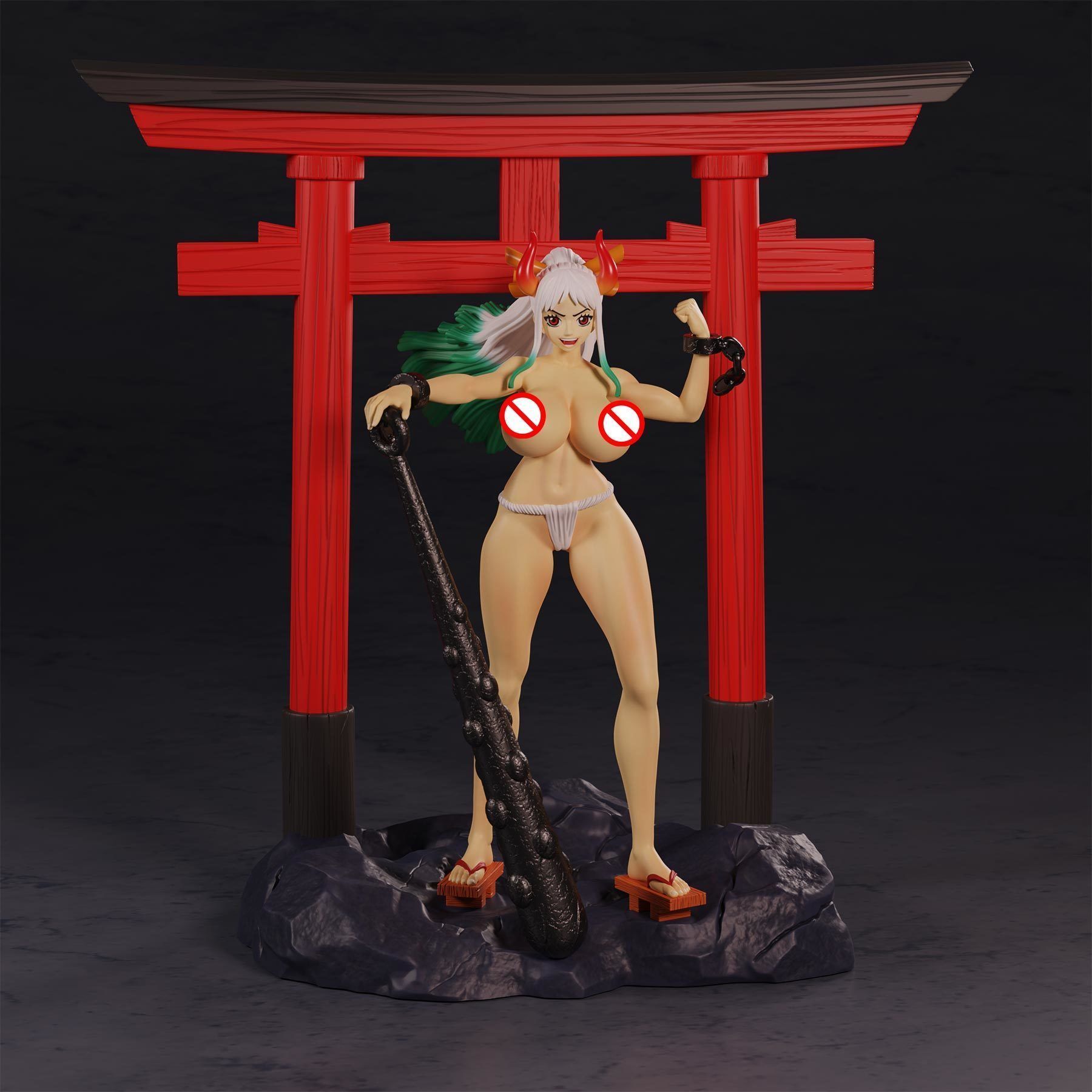 One Piece Yamato Figure 3D print model_8