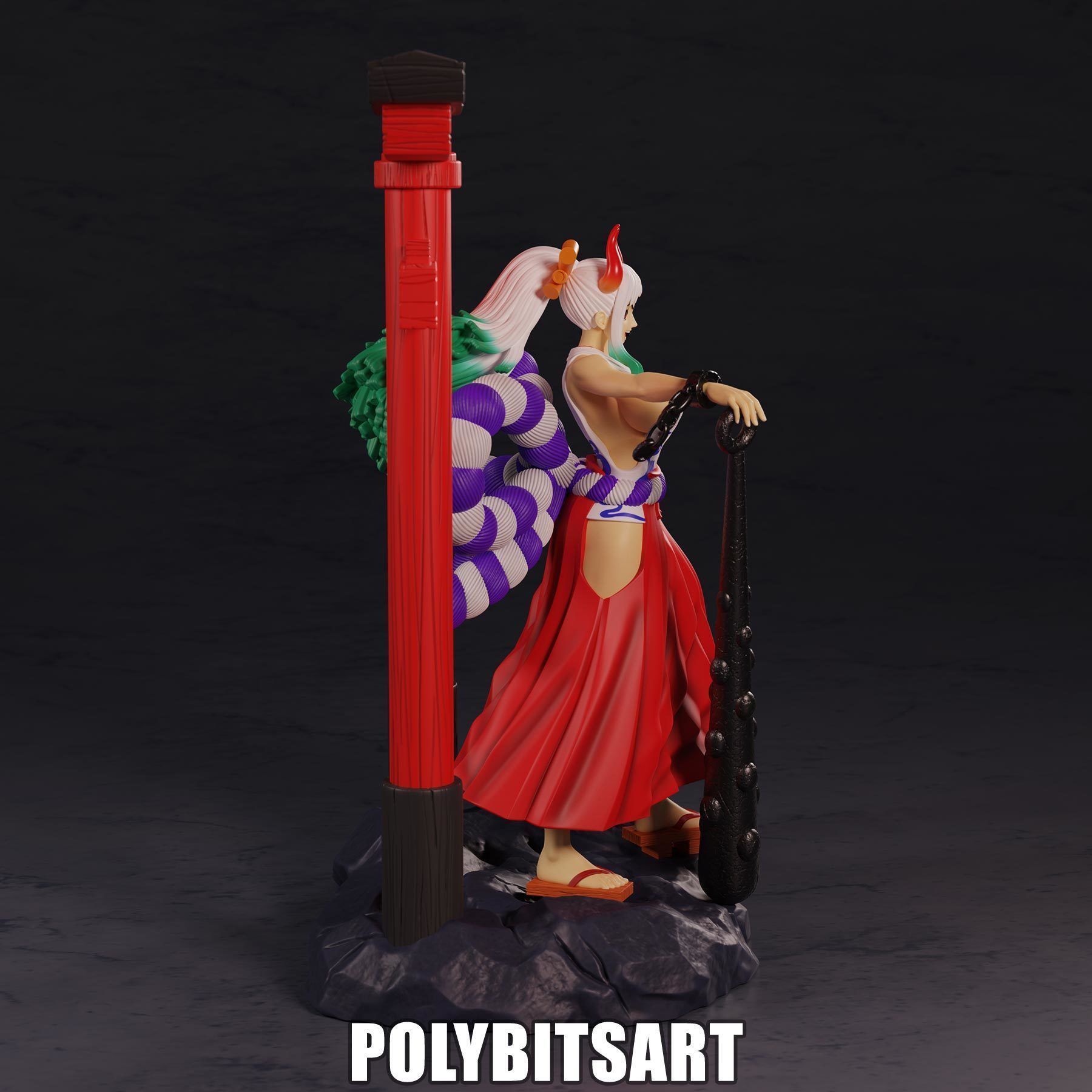 One Piece Yamato Figure 3D print model_2