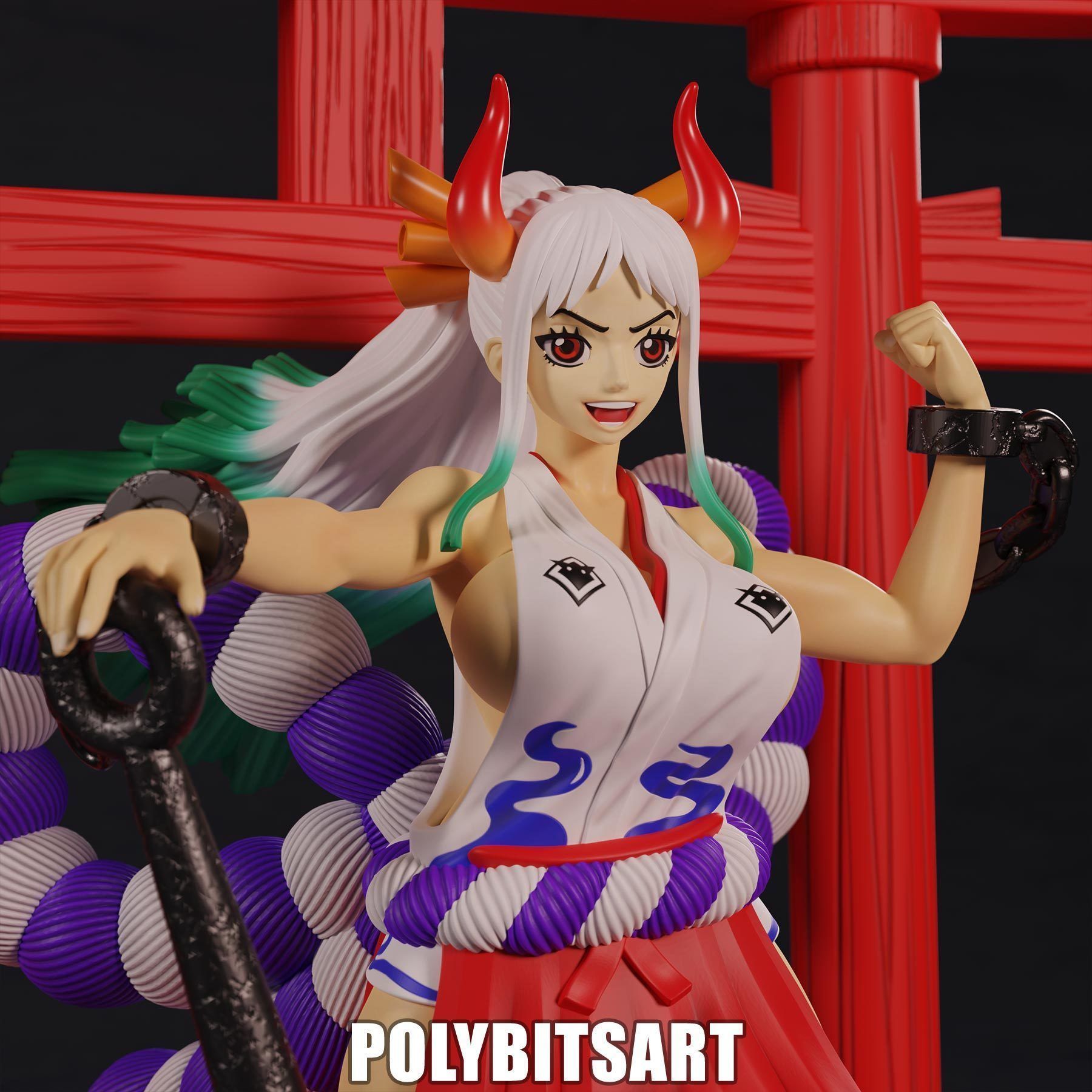 One Piece Yamato Figure 3D print model_6