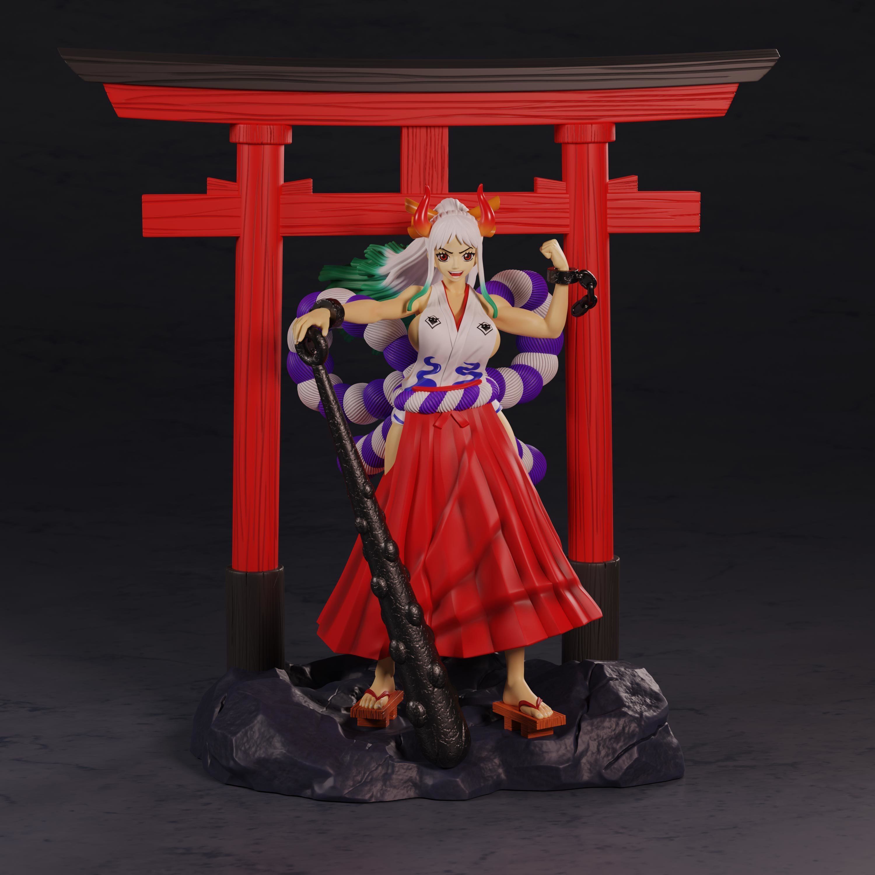 One Piece Yamato Figure 3D model 3D printable | CGTrader