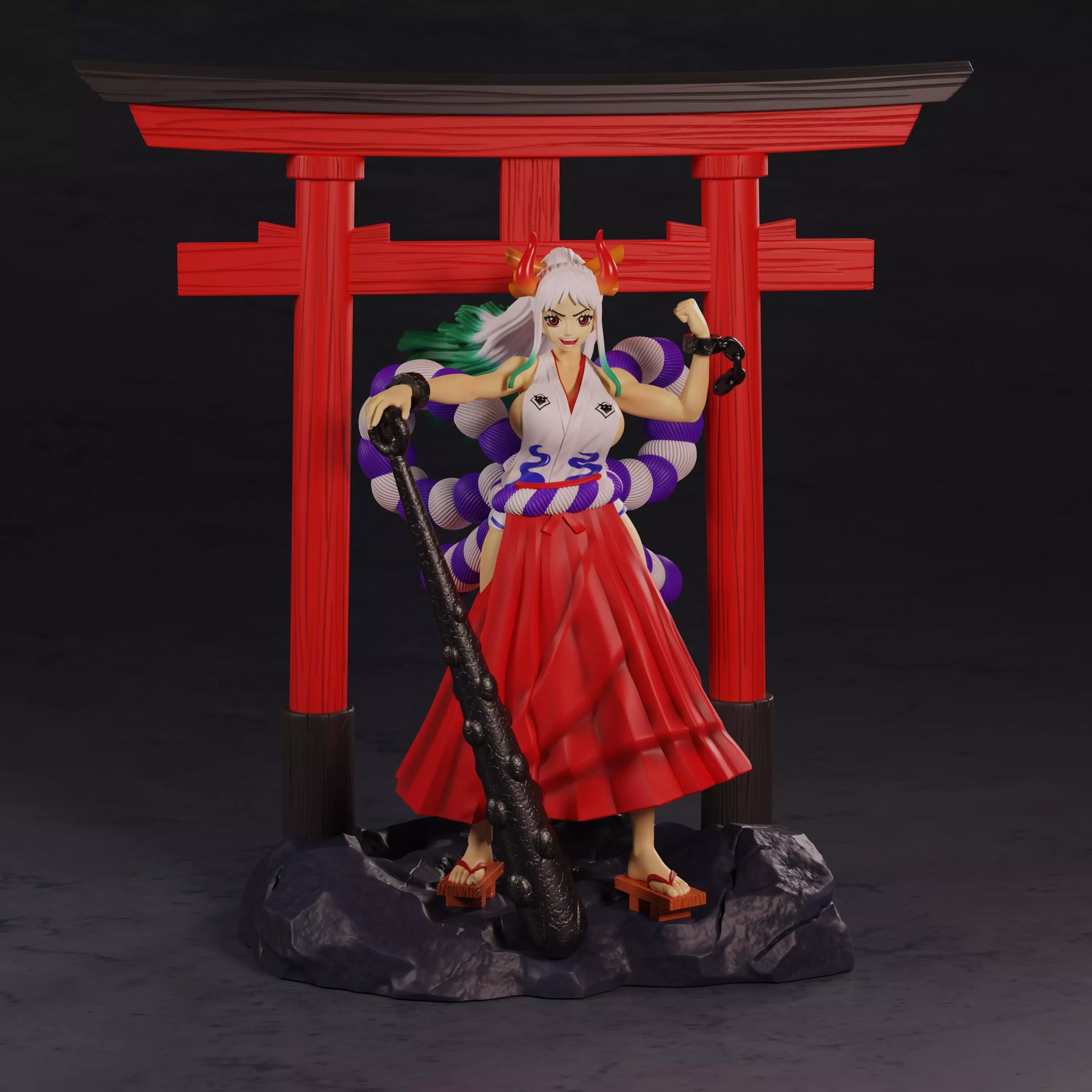 One Piece Yamato Figure 3D print model_0
