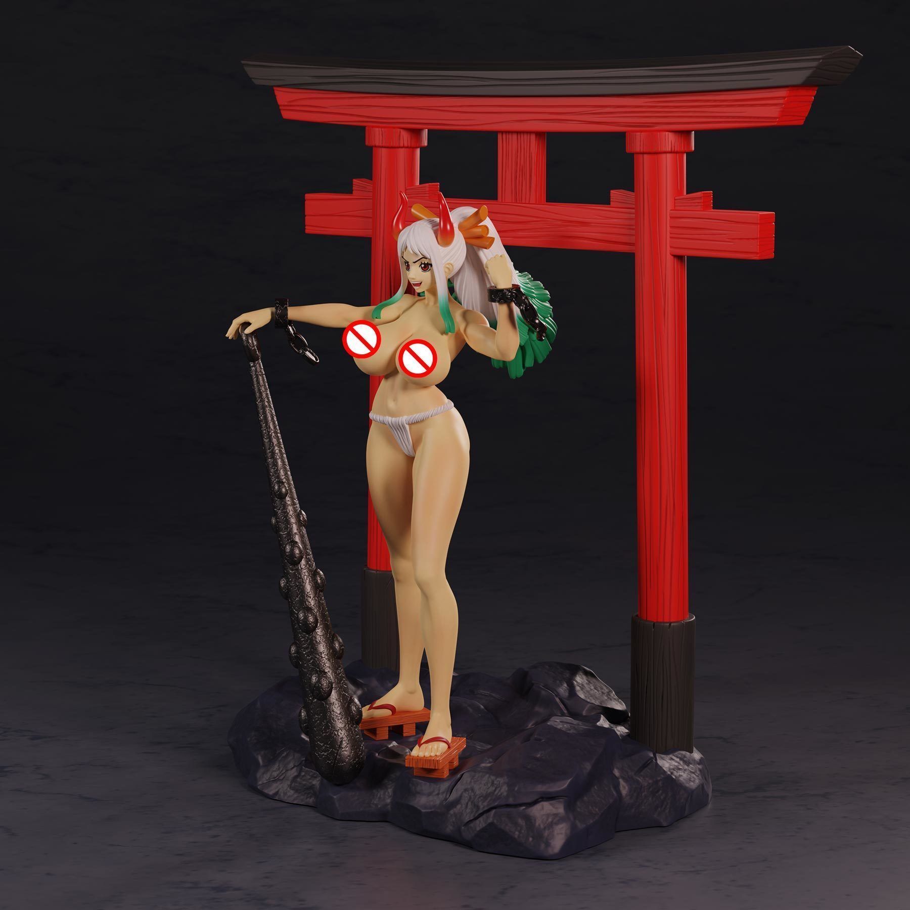 One Piece Yamato Figure 3D print model_13