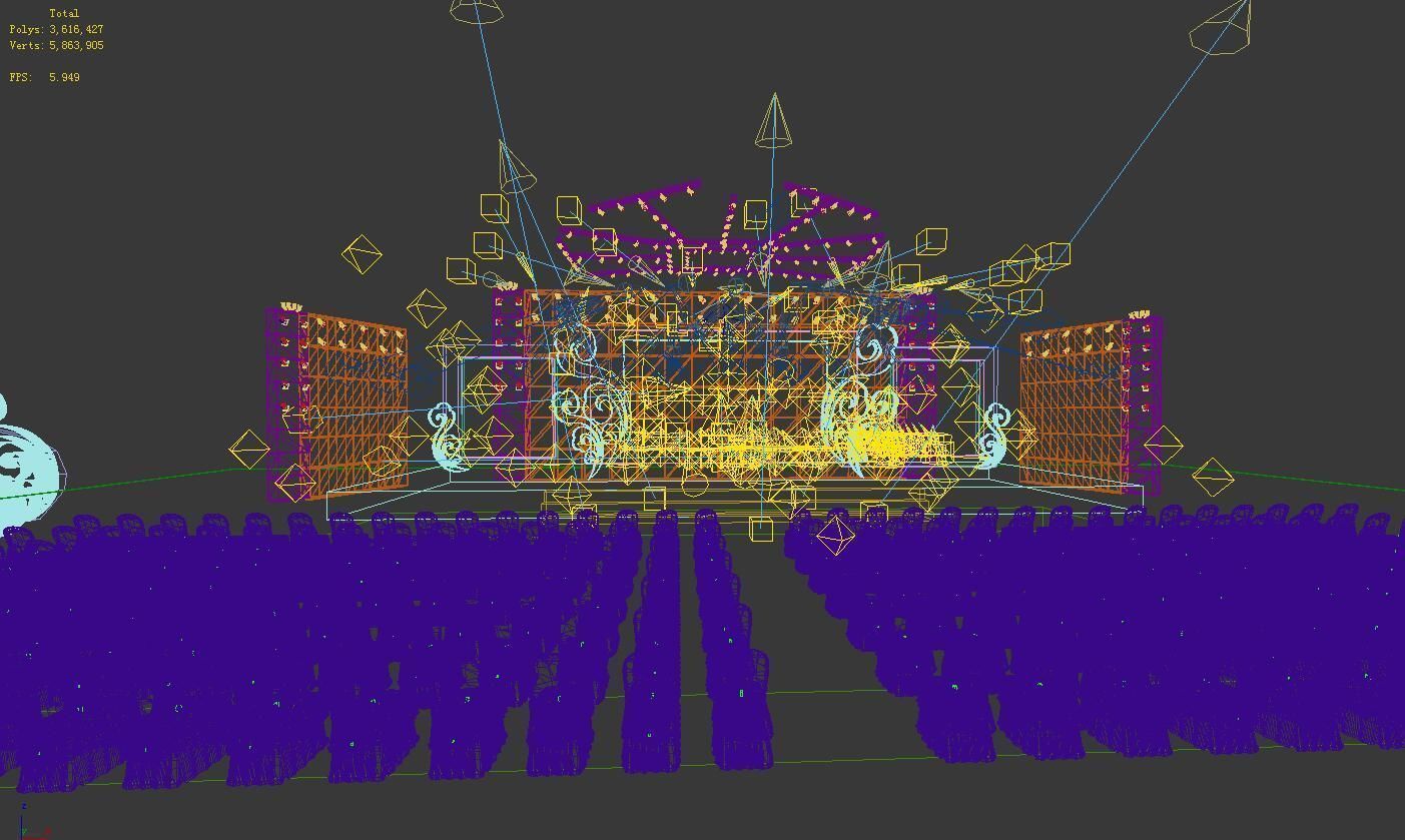 Concert party carnival stage 79 3D model_1
