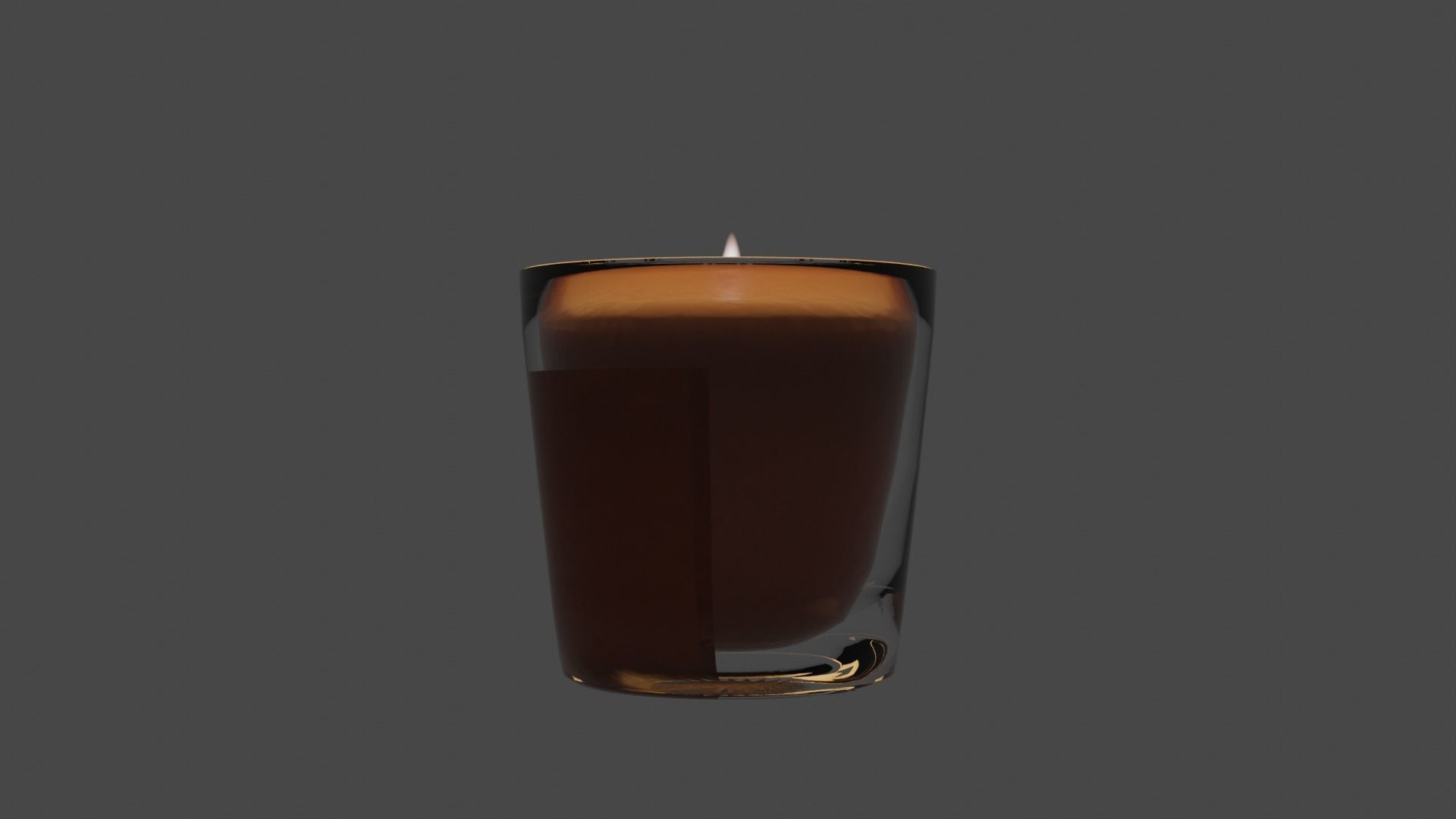 Orange Pumpkin Spice Candle with Animated Fire Halloween 3D model_7