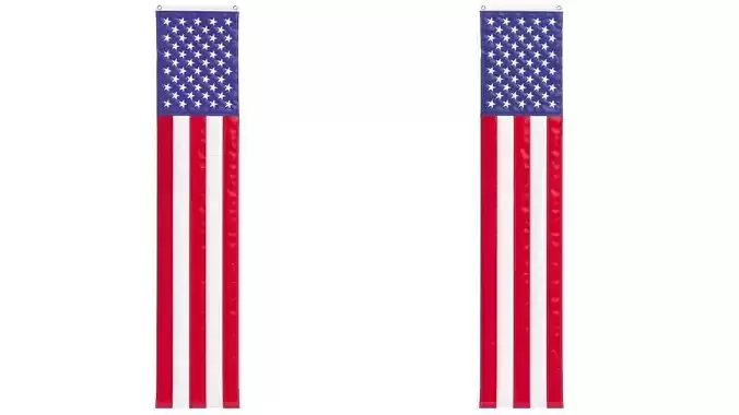 American Flag Pulldown 3D model