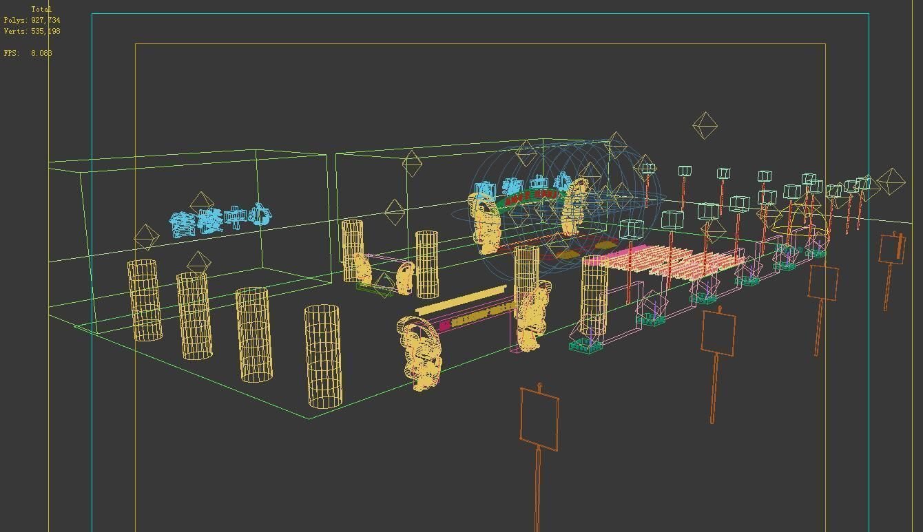Concert party carnival stage 95 3D model_1
