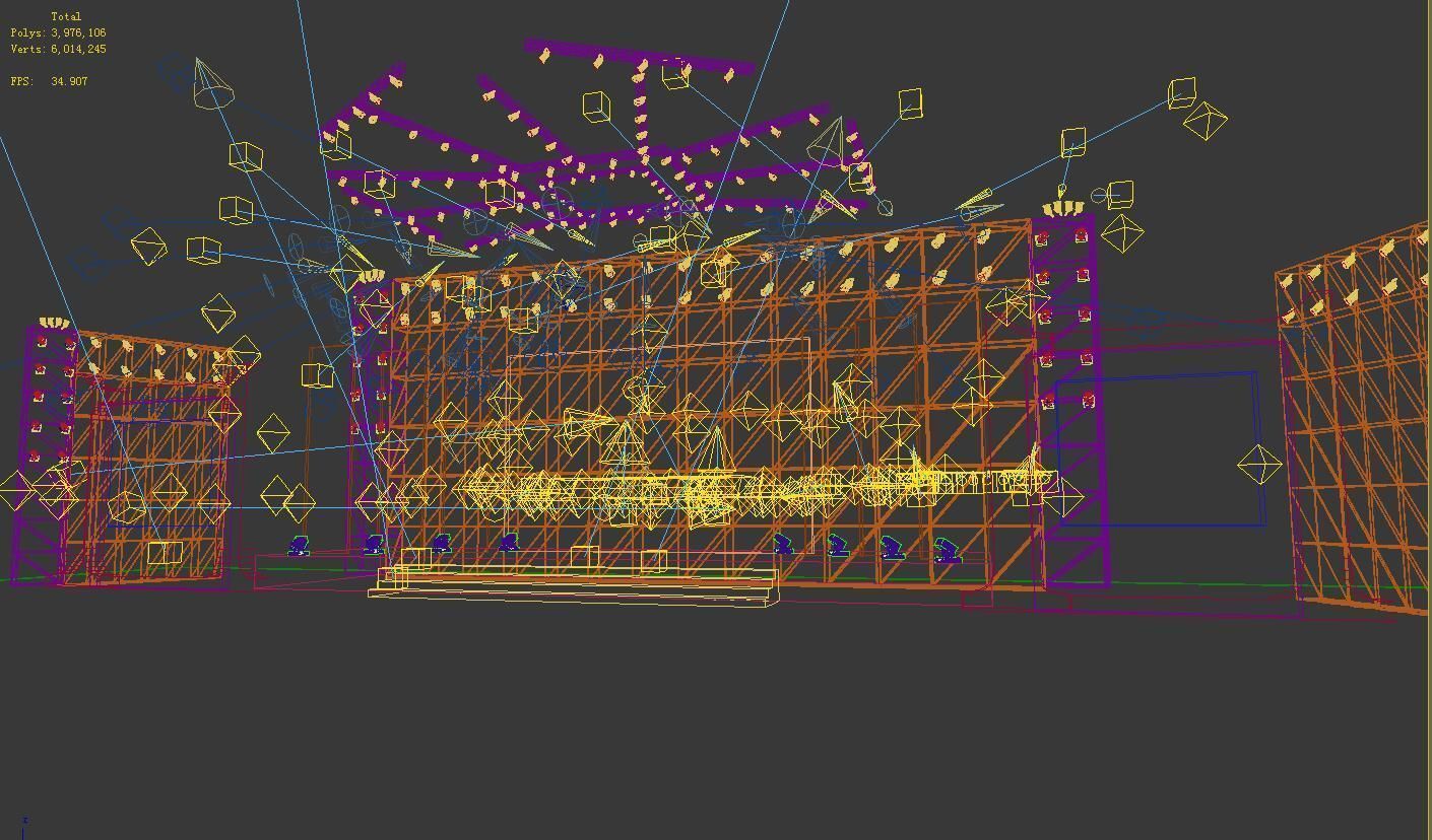 Concert party carnival stage 96 3D model_1