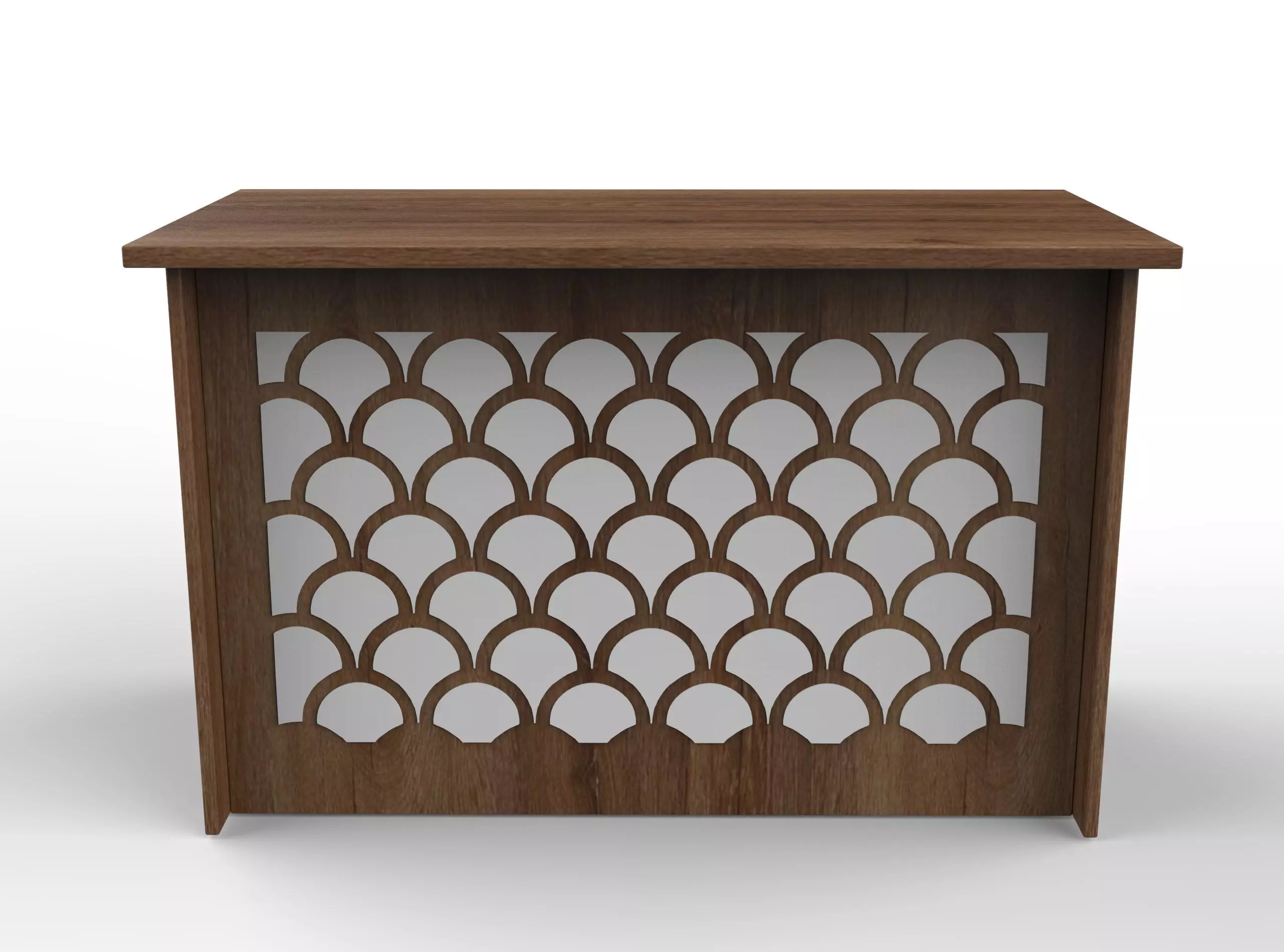 Wooden table Low-poly 3D model_0