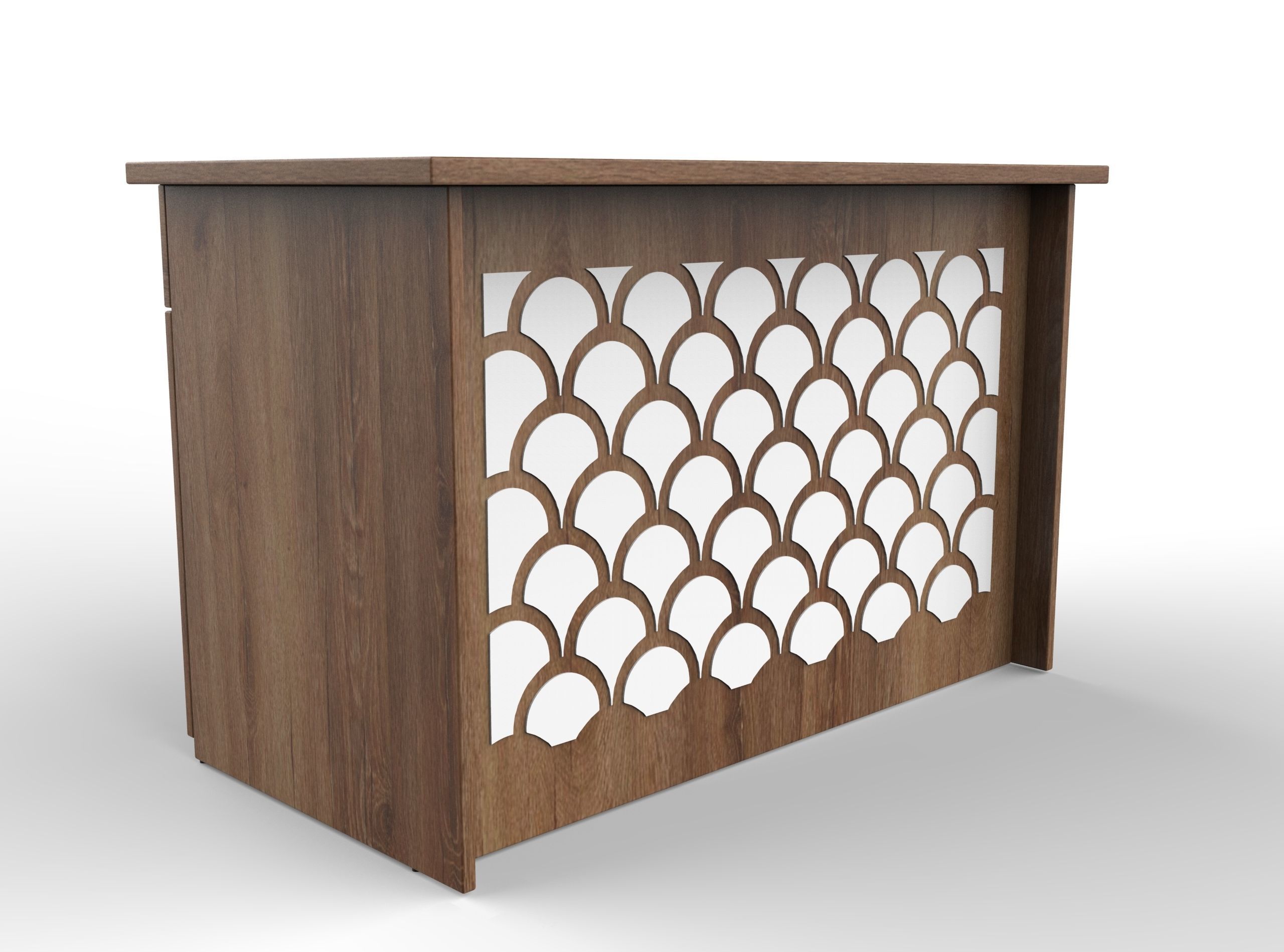 Wooden table Low-poly 3D model_7