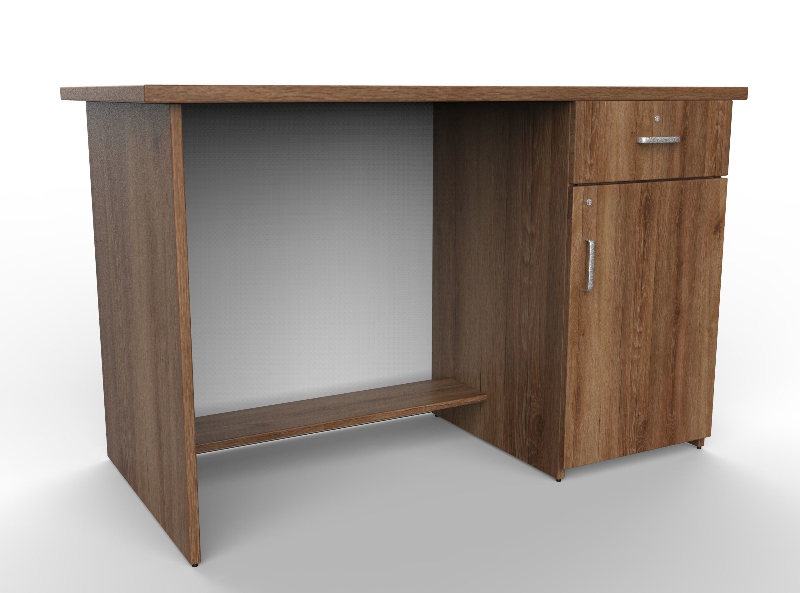 Wooden table Low-poly 3D model_8