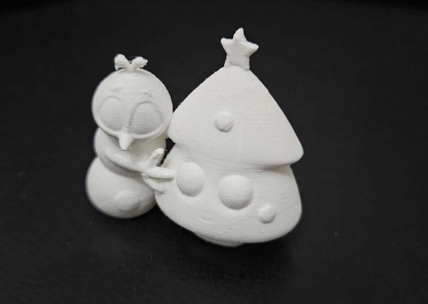 Snowman and Tree 3D print model_10