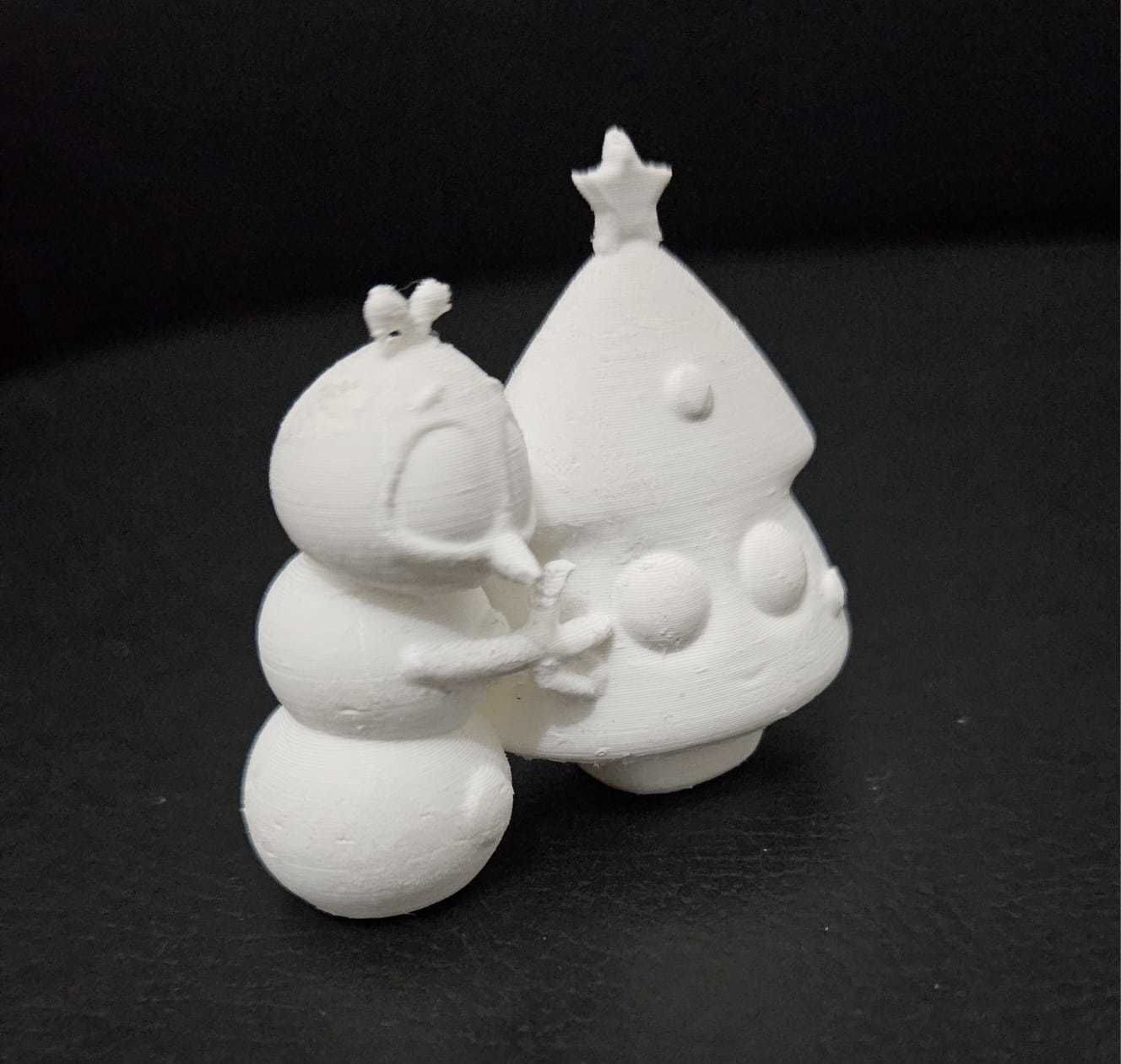 Snowman and Tree 3D print model_7