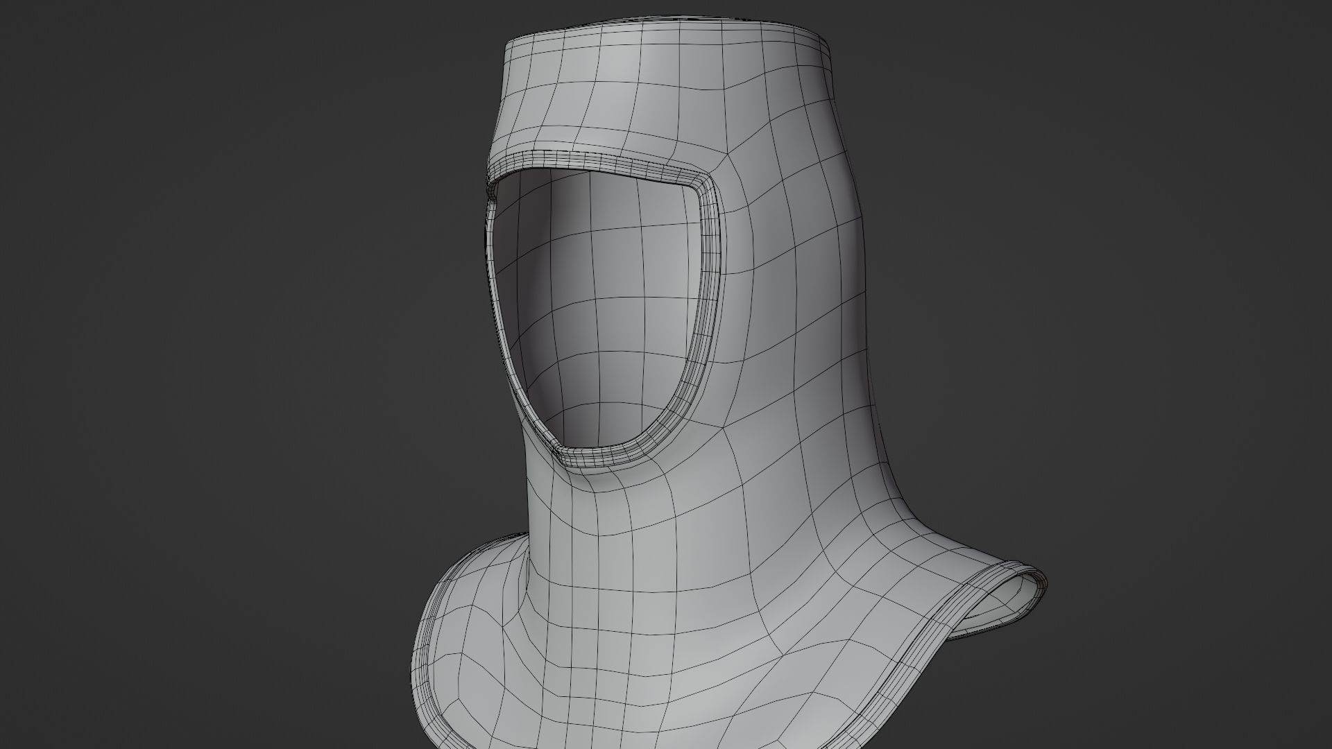 Chainmail medieval helmet 3D model_17