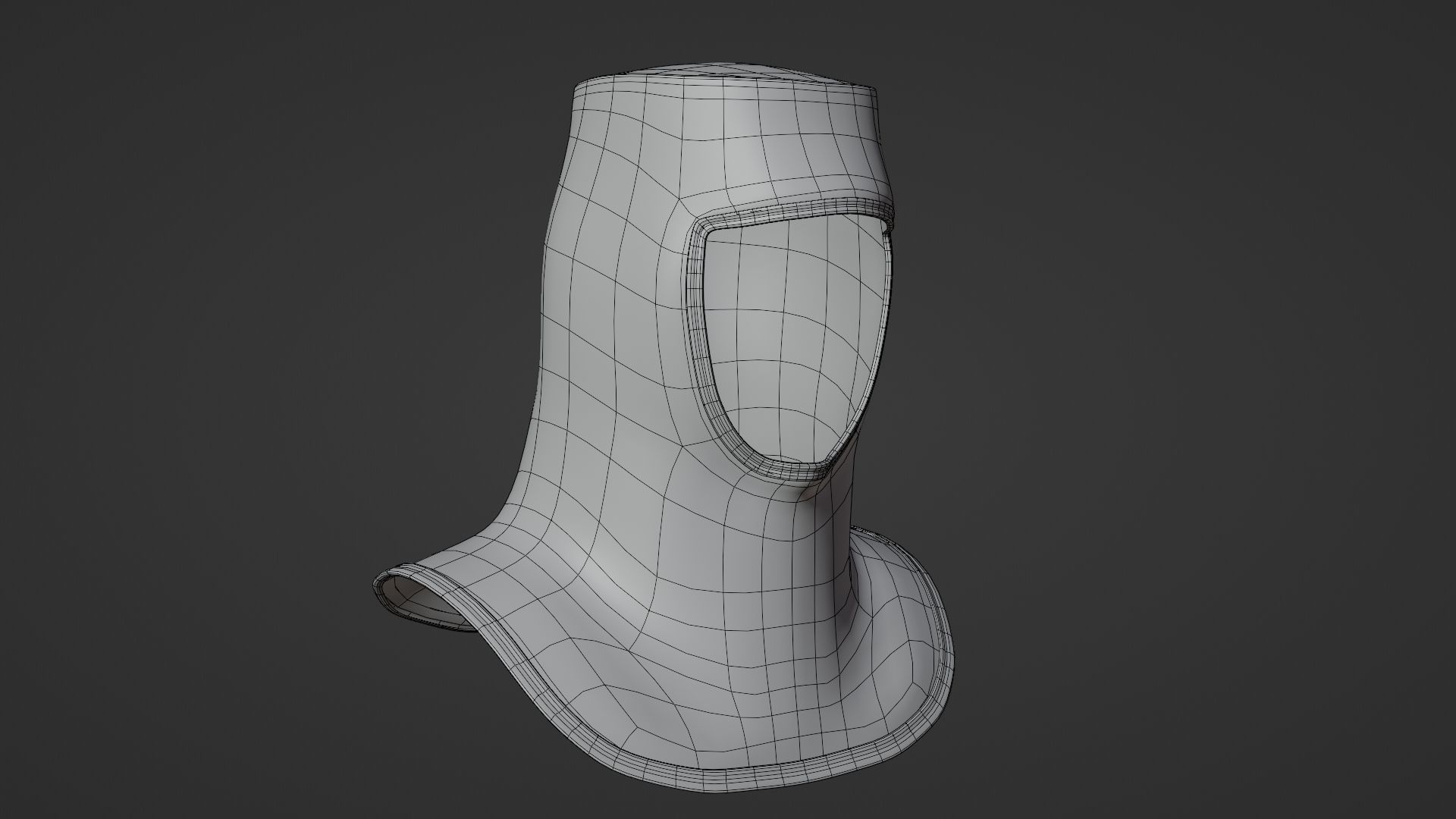 Chainmail medieval helmet 3D model_11