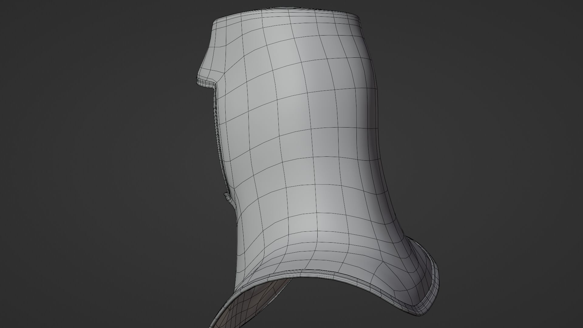Chainmail medieval helmet 3D model_16