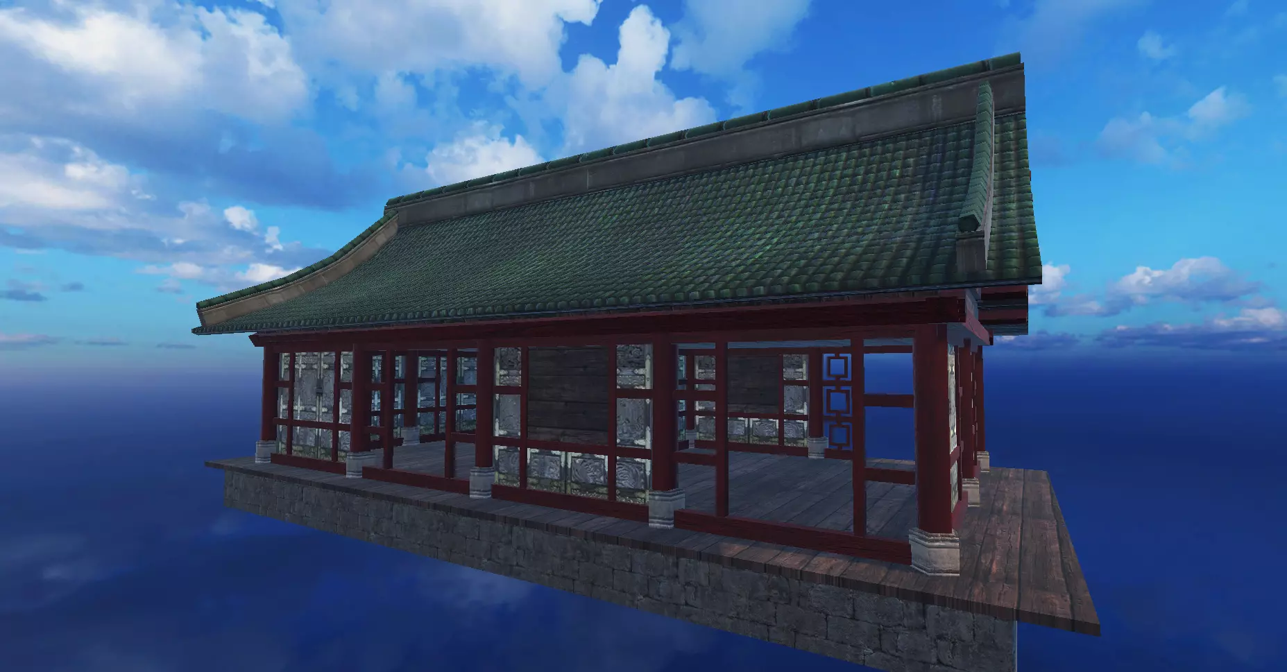 Ancient Japanese Building Style 05 Low-poly 3D model_0