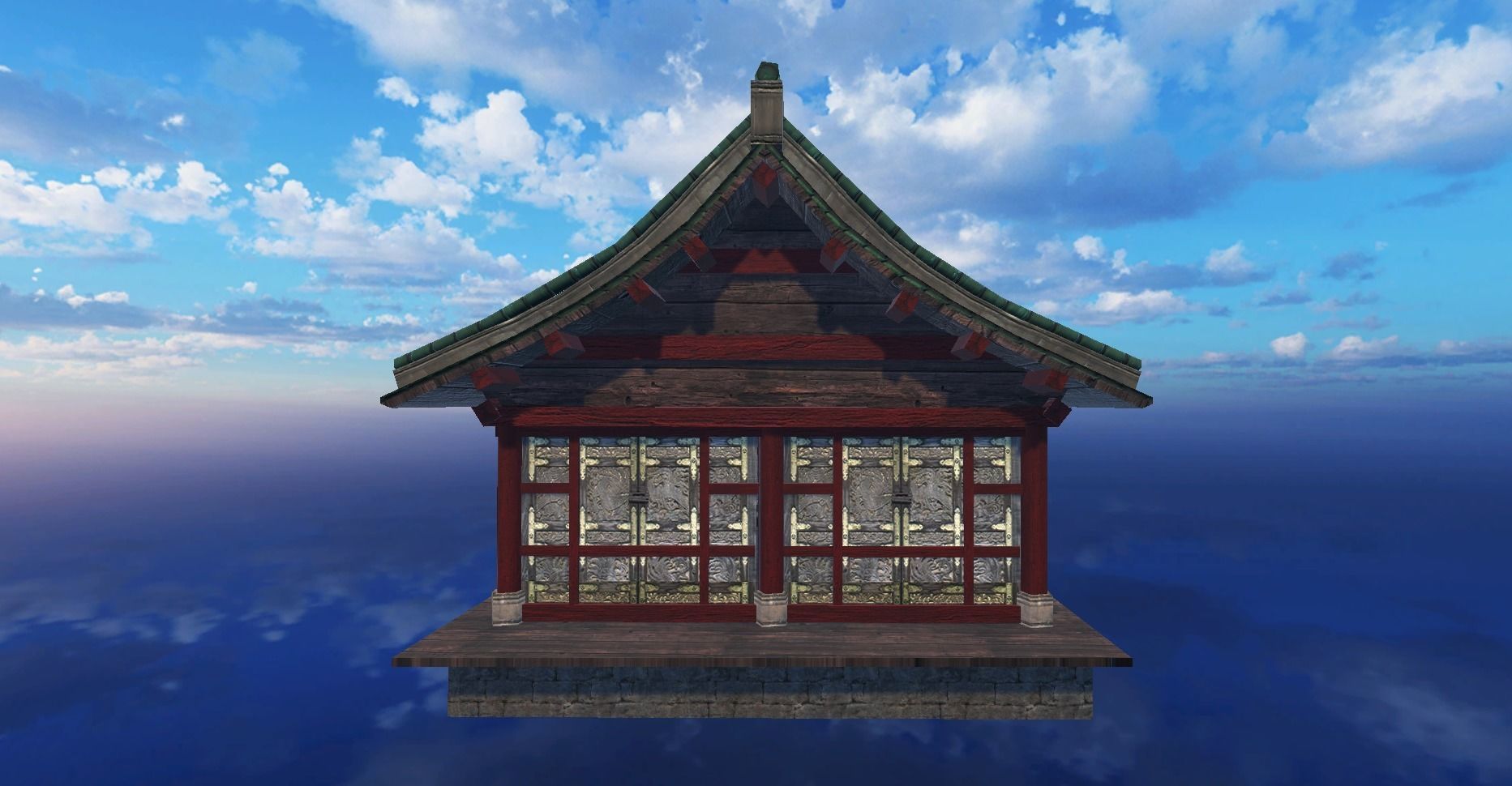 Ancient Japanese Building Style 05 Low-poly 3D model_3